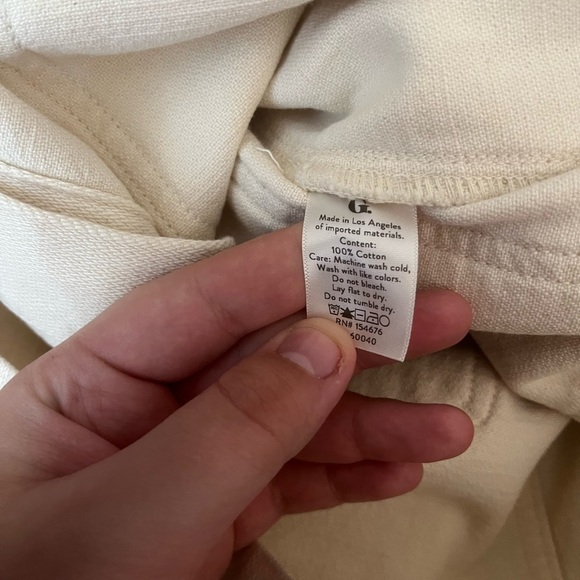 Goop G. LABEL Bishop Jean Jacket Ivory White Mini Dress Size S - Picture 5 of 6